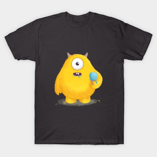 Yellow Monster T-Shirt by borneoliveco